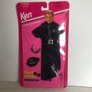 Mattel 1994 Ken Doll Policeman’s Uniform #12609 Cool Looks Fashion New Old Stock